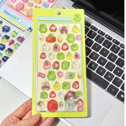 【3枚セット】ボンボンドロップシールゆるかわたまごっちシールの癒し系3Dシール【再入荷なし】