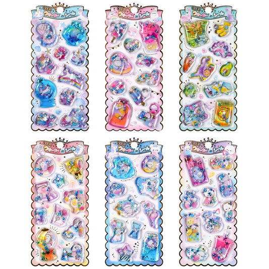 【6枚セット】ウォーターシール～ゆるかわ♡癒し系3Dシール【新作追加☆独占販売】