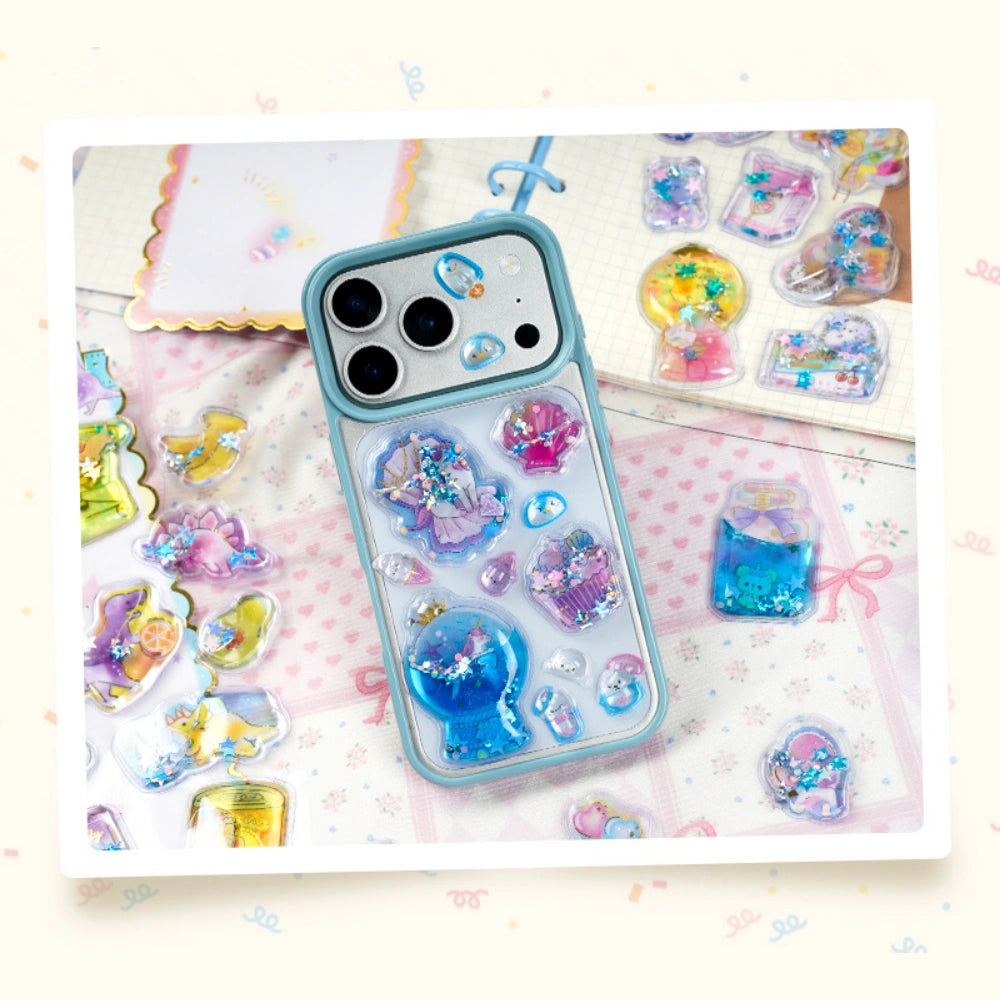 【6枚セット】ウォーターシール～ゆるかわ♡癒し系3Dシール【新作追加☆独占販売】