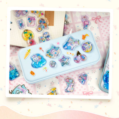 【6枚セット】ウォーターシール～ゆるかわ♡癒し系3Dシール【新作追加☆独占販売】