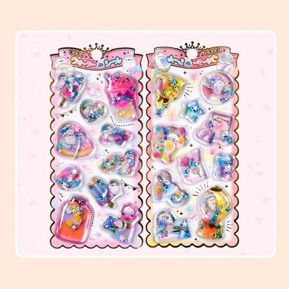 【6枚セット】ウォーターシール～ゆるかわ♡癒し系3Dシール【新作追加☆独占販売】